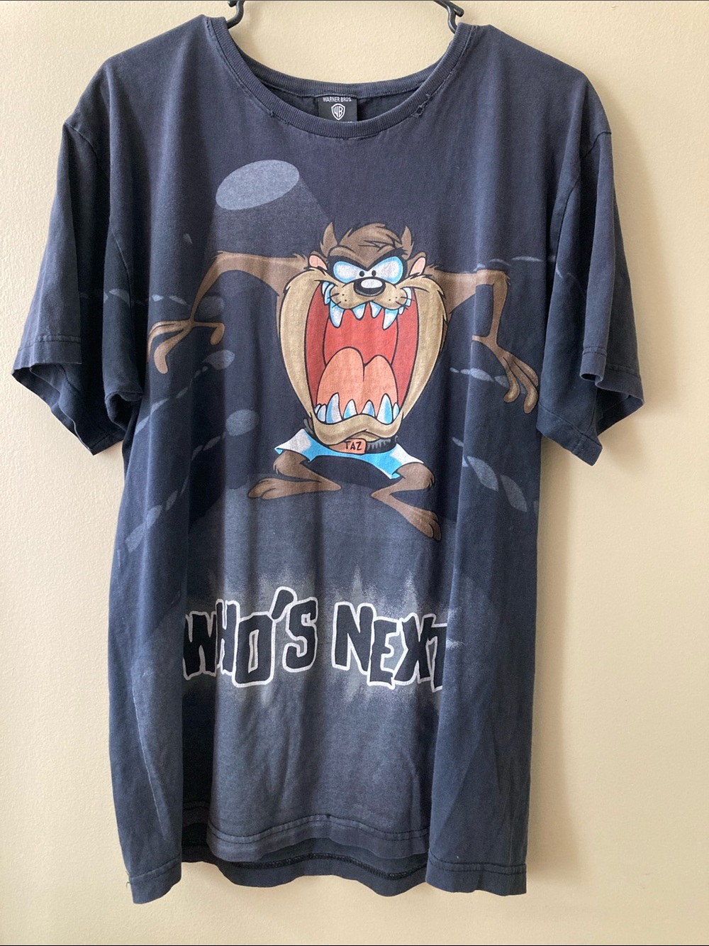 Vintage 1998 Taz Shirt Who’s Next Boxer All Over Print Large Looney Tunes 90s